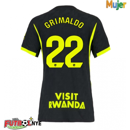 Camiseta Atletico Madrid Alejandro Grimaldo #22 Visitante Equipación para mujer 2026-27 manga corta